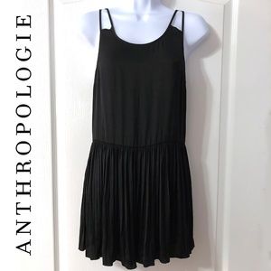 Anthropologie E by Eloise Black Pleated Top XS NWT